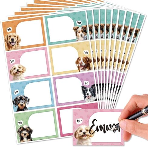 OLYCRAFT 80PCS/10 SHOETS CARON CAT اسم العلامات الملصق 3.3x2 in Saudi Arabia
