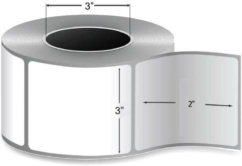 PSBM Thermal Transfer Labels, 4x2 Inch, 4 Rolls, 2875 Labels/Roll, 3 Inch Core, Perforated, Must Have Thermal Ribbon (Not Included) in Saudi Arabia