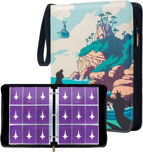 موثق بطاقة التداول ، 9 أكمام جيب متوافقة مع 900 بطاقة Lorcana ، تناسب مجموعة عرض تخزين MTG TCG (BB) in Kuwait