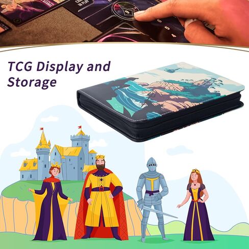 موثق بطاقة التداول ، 9 أكمام جيب متوافقة مع 900 بطاقة Lorcana ، تناسب مجموعة عرض تخزين MTG TCG (BB) in Kuwait