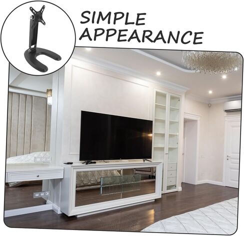 Happyyami Tv Stand Base for LCD Monitors No Drill Installation Metal Bracket for Home Office and Shops Stable Support for Flat Screens in Saudi Arabia