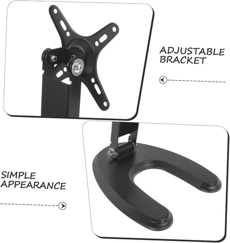 Happyyami Tv Stand Base for LCD Monitors No Drill Installation Metal Bracket for Home Office and Shops Stable Support for Flat Screens in Saudi Arabia