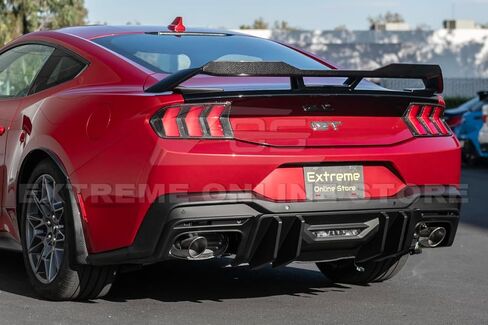 استبدال لنماذج فورد موستانج S650 الحاضرة 2024 | GT Performance Package ABS Plastic - جناح غطاء جذع خلفي باللون الأسود اللطيف مع مفسد WickerBill ألياف الكربون in Kuwait