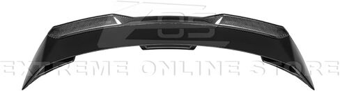 استبدال لنماذج فورد موستانج S650 الحاضرة 2024 | GT Performance Package ABS Plastic - جناح غطاء جذع خلفي باللون الأسود اللطيف مع مفسد WickerBill ألياف الكربون in Kuwait