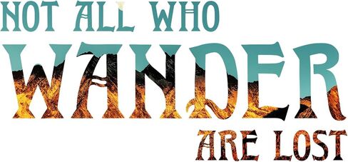 Not All Who Wander are Lost Cut Out Decorative Car Truck Window Sticker Decal Vinyl Die-Cut Badge Emblem Vacation Souvenir Travel Gear in Kuwait