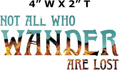 Not All Who Wander are Lost Cut Out Decorative Car Truck Window Sticker Decal Vinyl Die-Cut Badge Emblem Vacation Souvenir Travel Gear in Kuwait