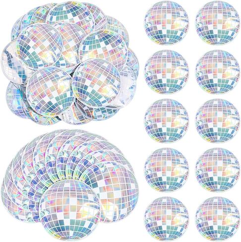 100 Pcs Disco Ball Bags 5.9 x 5.9 inches Recovery Kit Bachelorette Party Resealable Bags for Travel Packaging Bachelorette Wedding Party Favors (Disco Ball) in Saudi Arabia