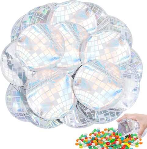 100 Pcs Disco Ball Bags 5.9 x 5.9 inches Recovery Kit Bachelorette Party Resealable Bags for Travel Packaging Bachelorette Wedding Party Favors (Disco Ball) in Saudi Arabia