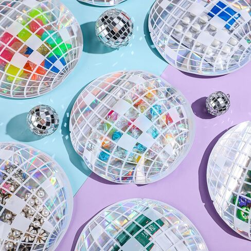 100 Pcs Disco Ball Bags 5.9 x 5.9 inches Recovery Kit Bachelorette Party Resealable Bags for Travel Packaging Bachelorette Wedding Party Favors (Disco Ball) in Saudi Arabia