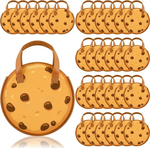 Tranqun 36 PCS Cookies Party يفضل حقائب الكعك والبلاط الحليب غير المنسوجة غير المنسوجة مع مقبض لملفات تعريف الارتباط الشوكولات in Kuwait