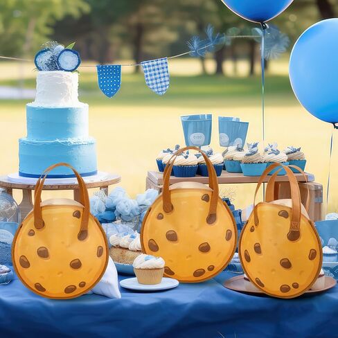 Tranqun 36 PCS Cookies Party يفضل حقائب الكعك والبلاط الحليب غير المنسوجة غير المنسوجة مع مقبض لملفات تعريف الارتباط الشوكولات in Kuwait