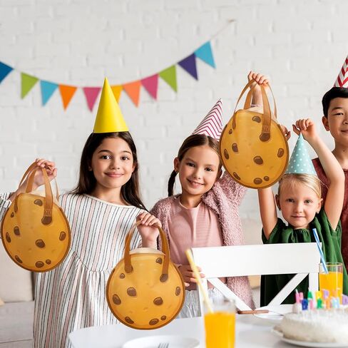 Tranqun 36 PCS Cookies Party يفضل حقائب الكعك والبلاط الحليب غير المنسوجة غير المنسوجة مع مقبض لملفات تعريف الارتباط الشوكولات in Kuwait