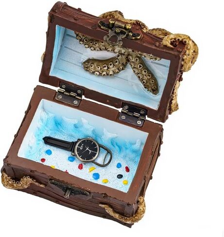 Retro DND Dice Storage Box, Octopus D&D Dice Box Great Gift for Dungeons and Dragons Players DM Masters RPG Tabletop Game, Holds 2 Sets of Polyhedral Dice (Brown) in Saudi Arabia