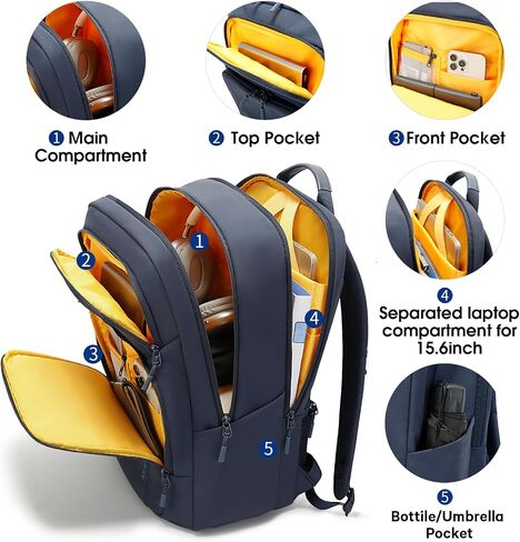 BANGE Laptop Backpack Fits for 15.6 Inches, Commute Backpacks for Daily Working,Business, Travel, Waterproof Work Bag for Men and Women in Saudi Arabia