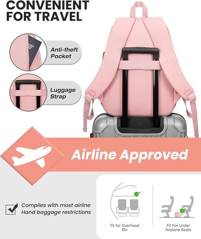 Black School Backpack for Teen Girls: 15.6 Inch College Book Bag with USB Charging Port Anti Theft Student Casual Daypack Middle High School Bag Fashion Travel Back Pack Laptop Backpacks for Women in Saudi Arabia