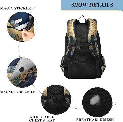 ALAZA Cute Cavalier King Charles Dog Heart Travel Laptop Backpack, 17 inch Large Laptops Backpack Business Computer Bag Casual Daypack in Saudi Arabia