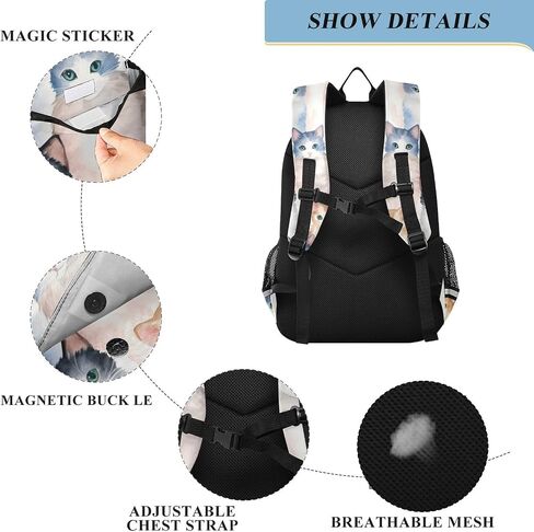 ALAZA Cute Cavalier King Charles Dog Heart Travel Laptop Backpack, 17 inch Large Laptops Backpack Business Computer Bag Casual Daypack in Saudi Arabia
