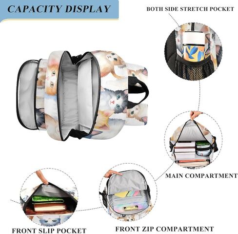 ALAZA Cute Cavalier King Charles Dog Heart Travel Laptop Backpack, 17 inch Large Laptops Backpack Business Computer Bag Casual Daypack in Saudi Arabia
