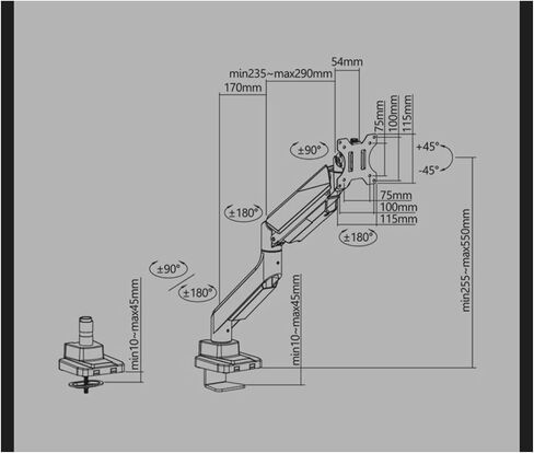 Large Load-Bearing Monitor Cantilever Bracket T9-1B Computer Display Robotic arm Double-arm Lifting Bracket in Saudi Arabia