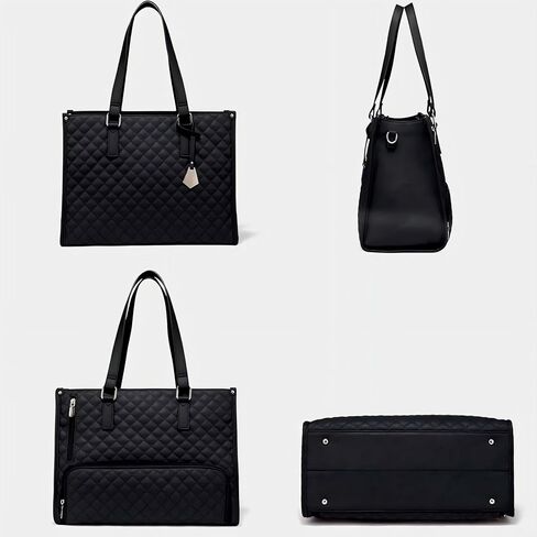 3-in-1 Laptop Bag with Lunch Compartment, 15.6 Inch, Quilted Computer Handbag for Business, Work in Saudi Arabia