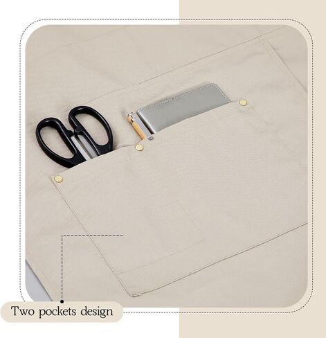 Crossback Pottery Apron Spron مع ساق قماشية كبيرة الجيب مع حزام قابل للتعديل لتصفيف الشعر في حديقة الأظافر في الحديقة الفنية in Saudi Arabia