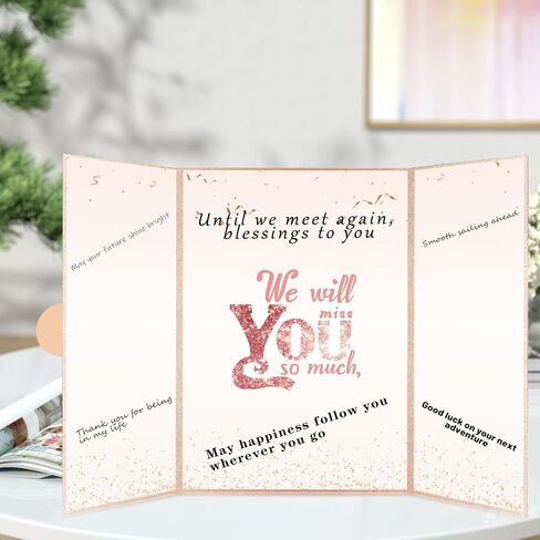 Blue Silver Farewell Decorations Party Supplies We Well Miss You Goodbye Card Sign Farewell gifts For Coworkers Creative Good Luck Card Large Thank You Card in Saudi Arabia