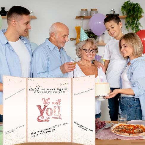Blue Silver Farewell Decorations Party Supplies We Well Miss You Goodbye Card Sign Farewell gifts For Coworkers Creative Good Luck Card Large Thank You Card in Saudi Arabia