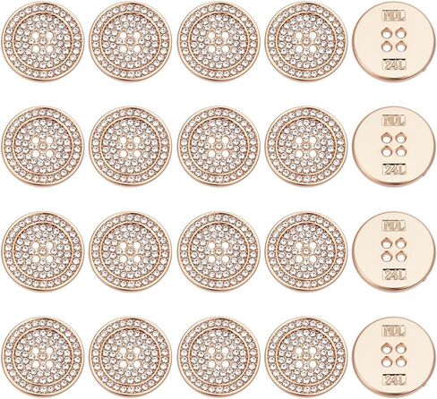 MAYJOYDIY 20 Pcs Silver Flat Round Rhinestone Buttons 0.5 Inch 4-Hole Platinum Rhinestone Embellishments Flatback Handcraft Fasteners for Shirts Bags Jeans Jewelry Making in Saudi Arabia