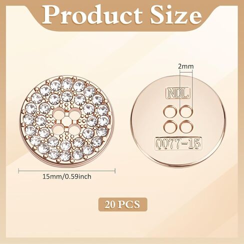 MAYJOYDIY 20 Pcs Silver Flat Round Rhinestone Buttons 0.5 Inch 4-Hole Platinum Rhinestone Embellishments Flatback Handcraft Fasteners for Shirts Bags Jeans Jewelry Making in Saudi Arabia