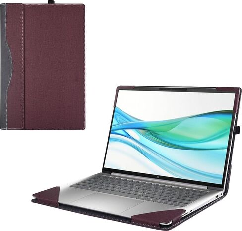 Laptop Cover Case for 14-inch HP ProBook 440 G11 / ProBook 445 G11 Notebook PC (NOT Working with Other HP Models). 2-in-1 PU Leather Detachable Notebook Sleeve (Black) in Kuwait