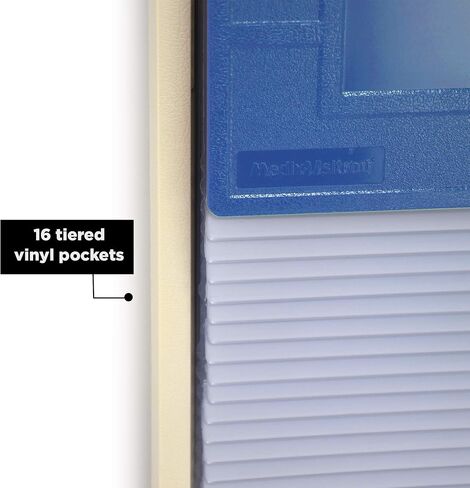 Carstens 16-Pocket Kardex-Visitray Document Filing System for 11" x 8.5" Sheets, Blue in Saudi Arabia