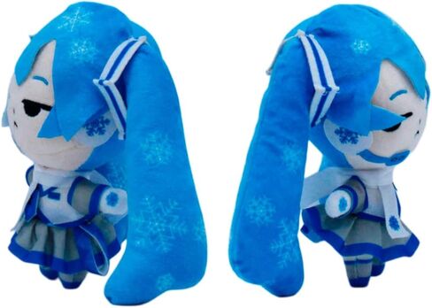 Hatsune Miku Snow Miku 6" Plush Toy – Light Blue Winter Hatsune Miku Doll – Kawaii Vocaloid Collectible Stuffed Figure for Anime Fans & Kids in Saudi Arabia