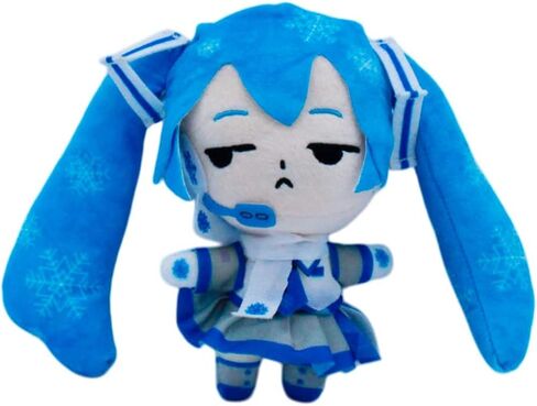 Hatsune Miku Snow Miku 6" Plush Toy – Light Blue Winter Hatsune Miku Doll – Kawaii Vocaloid Collectible Stuffed Figure for Anime Fans & Kids in Saudi Arabia