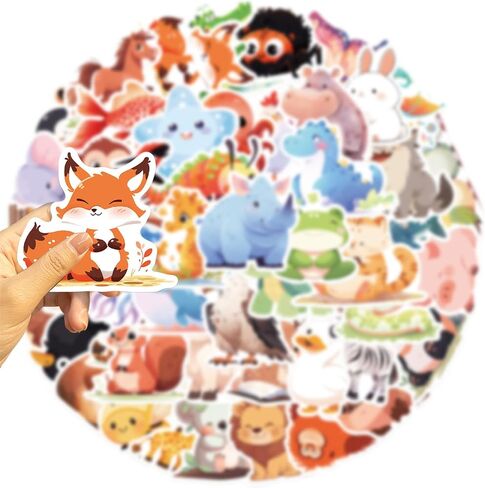 50 PCS لطيف ملصقات kawaii الحيوانات ملصقات أنيمي للأطفال المراهقين الفتيات البالغين ملصقات كاريكاتير فينيل مقاومة للماء حزمة لزجاجة المياه أجهزة الكمبيوتر المحمول (الحيوانات الزرقاء) in Saudi Arabia