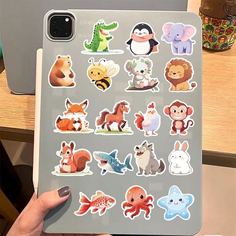 50 PCS لطيف ملصقات kawaii الحيوانات ملصقات أنيمي للأطفال المراهقين الفتيات البالغين ملصقات كاريكاتير فينيل مقاومة للماء حزمة لزجاجة المياه أجهزة الكمبيوتر المحمول (الحيوانات الزرقاء) in Saudi Arabia