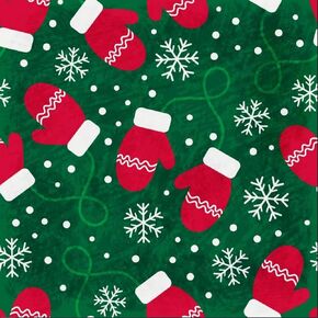 44 x 36 Christmas Gingerbread Dance Candy Canes on Green 100% Cotton Fabric by The Yard