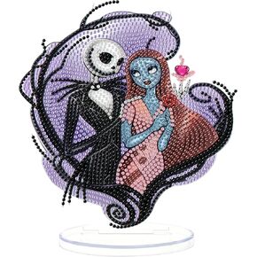 Halloween Diamond Art Tabletop,Double Sided Special Shaped Rhinestone Diamond Painting Tabletop Ornament,5D Gem Art Painting Kits Desktop for for Table Tabletop Decor