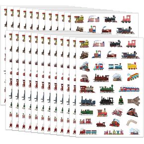 800+PCS Steam Train Stickers -Rainbow Stickers Party Supplies Decorations Outdoor Sport Birthday Baby Shower Party Favors