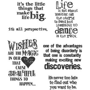 Stampers Anonymous Tim Holtz Cling Rubber Stamp Set, Good Thoughts