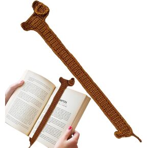 Brown Reading Book Marks, Cute Handmade Crochet Dog Bookmark, Animal Crochet Book Marker | Creative Handmade Crocheted Dachshund Bookmark, Adorable Dachshund for Teacher