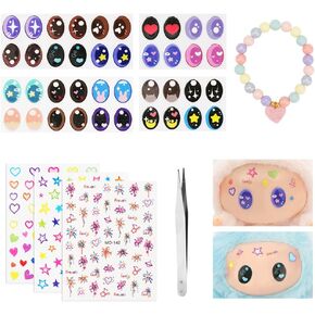 17cm Blind Box Doll Decorative Eye Stickers,Exquisite Facial Decoration Stickers,Cute Cartoon,Suitable for DIY 17cm,DIY Doll Decorative Tool Accessories