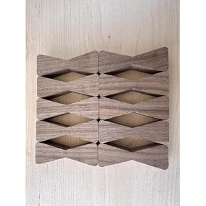 Walnut Wood Bow Tie Inlays, 3 x 1 x 3/4 inch, Unfinished, 10 Pack