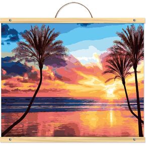 Artist's Loft Beach Sunset with Palm Trees Paint-by-Number Kit Necessities™