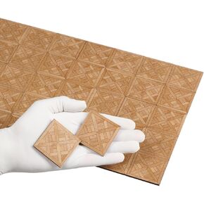 Dollhouse Flooring Tiles – Miniature Parquet Pattern for 1:12 Scale Décor Projects – REDUCIO! (Rich Cognac Brown)