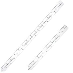 AHANDMAKER 2 Sizes Quilting Ruler, 9" and 15" Transparent Acrylic Non Slip Quiltings, Clear Slotted Quilting Rulers, Seam Guide Measuring Tool for Cutting Fabric Pattern Making and Sewing