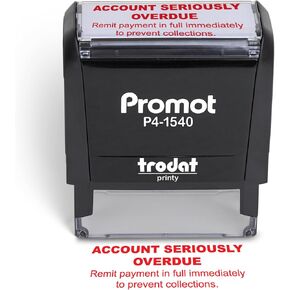 Promot Account Seriously Overdue - Self Inking Rubber Stamp - Ink Stamps