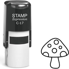 stampexpression - Mushroom Self Inking Rubber Stamp - Black Ink (A-61995)