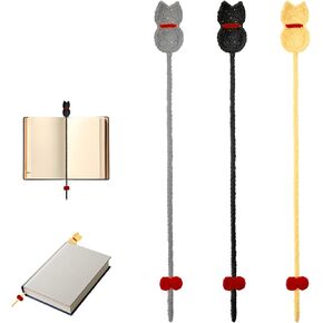 3 PCS Cat Crochet Bookmarks, Cute Crochet Bookmark, Funny Cat Bookmarks, Party Favors Personalized Gift for Readers and Book Lovers
