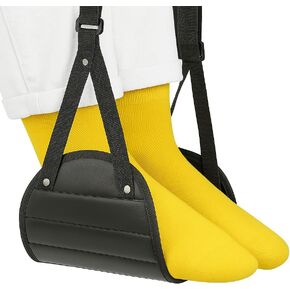 Foot Hammock for Plane Travel, Airplane Foot Hammock for Travel Accessories - Length Adjustable, Under Desk footrest at Work to Relax Feet