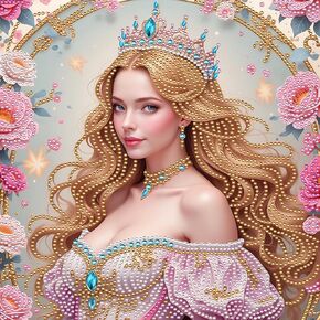 YXFEIR Diamond art kits for adults,5D Diamond Painting Kits for Beginners 6 Pack,DIY Full Drill Paint with Diamond,Home Wall Decor Gift,Flowers/Princess/Castle/Landscape/Cave Head/Beauty Beast 12x16In